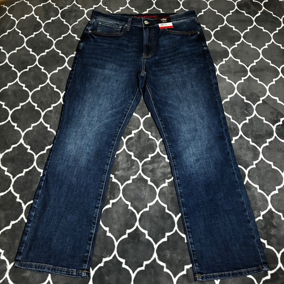 Lucky Brand Other - Lucky Brand 223 Straight Leg Mens Jeans 34x30 Dark Blue Wash Stretch Denim NEW